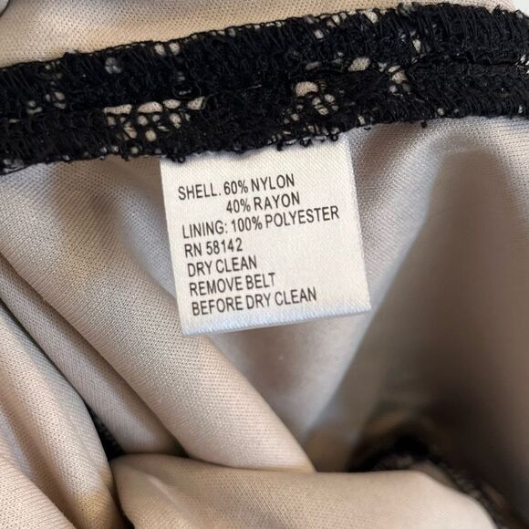 Maggy London Black Lace Illusion Midi Cocktail Dress 4 - Picture 5 of 5